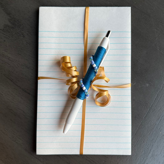 UNIVERSITY BLUE Notepad with Pen Bundle